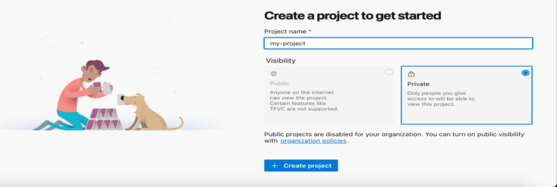 Creating an Azure DevOps project